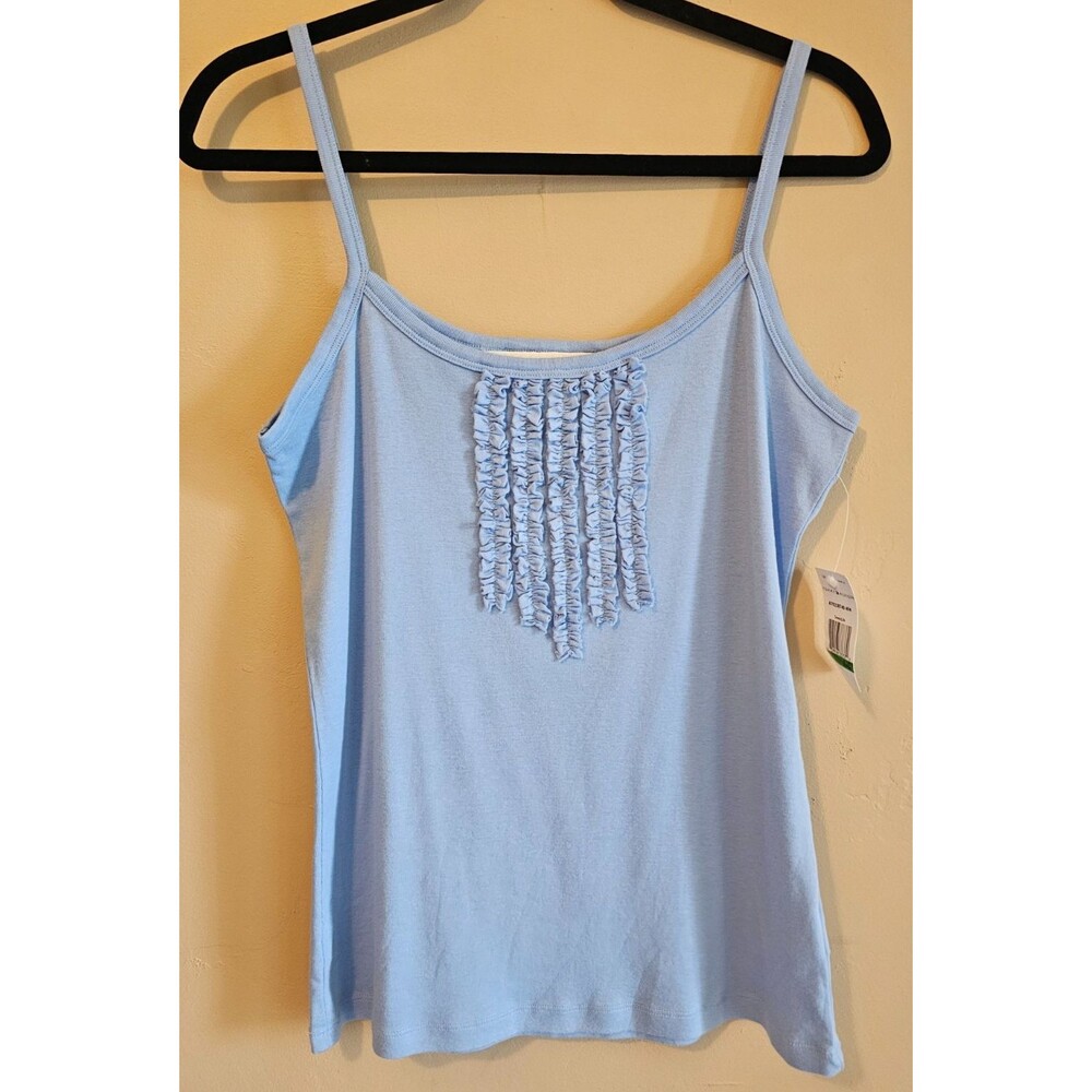 Tommy Hilfiger rouching, Blue Camisole Size Large-NWT